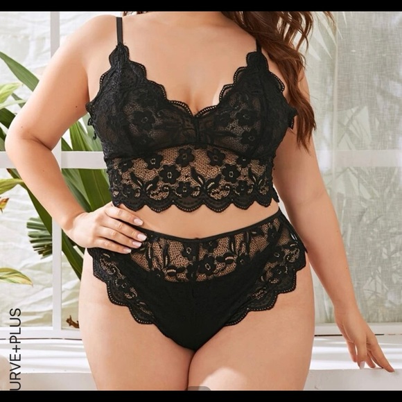 SHEIN Other - Beautiful Lace Floral Lingerie set-Size 2XL, 3Xl, 4XL